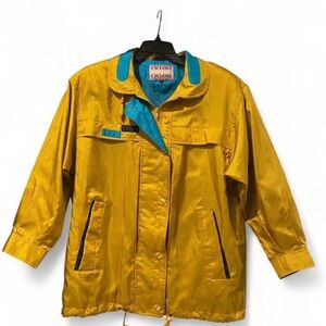 Vintage Cyclone Gold Jacket with Blue Accents